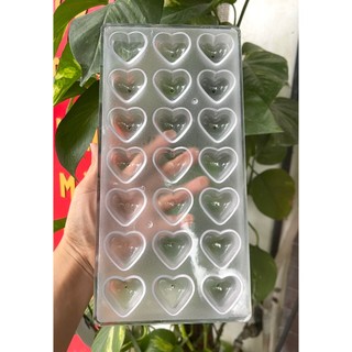 Khuôn nhựa Socola bon bon hình tim + tròn