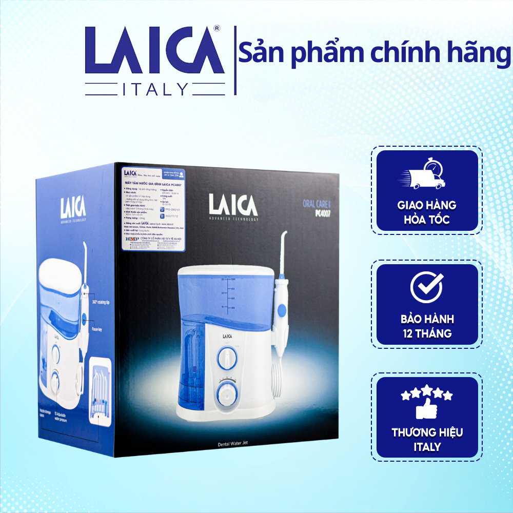 Tăm nước gia đình Laica PC4007 (Bảo hành 12 tháng)