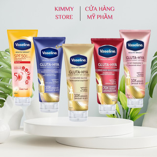 vaseline gluta hya chai 330ml màu vàng và hồng