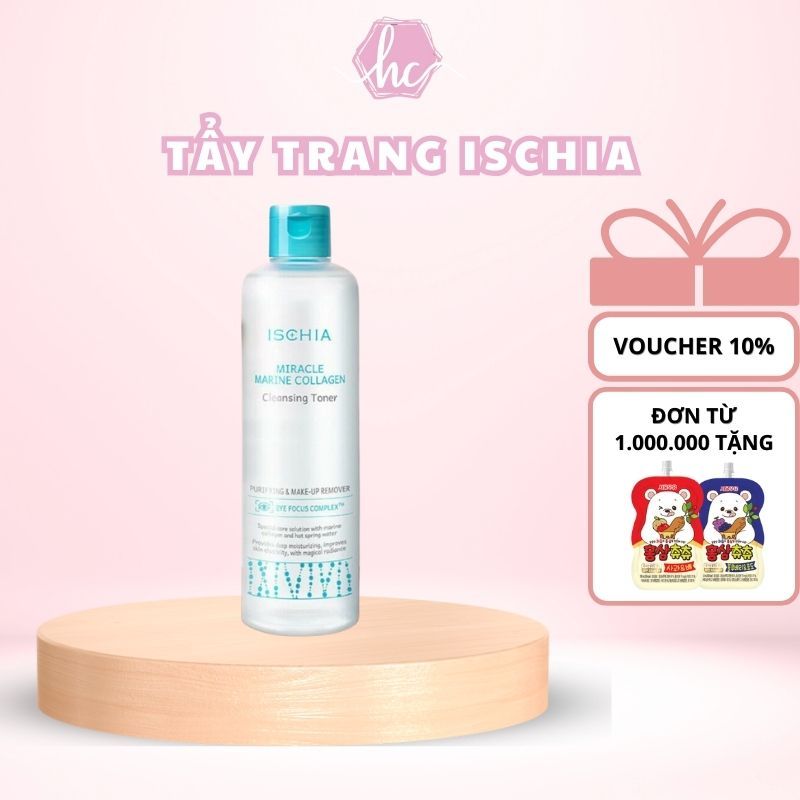 Nước tẩy trang Ischia Miracle Marine Collagen Cleansing Toner hàng chính hãng