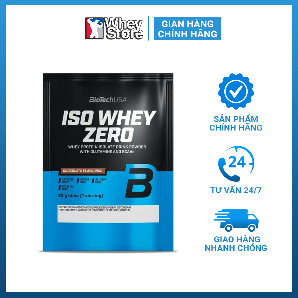 Gói Dùng Thử Biotech Sample Iso Whey Zero Chính Hãng