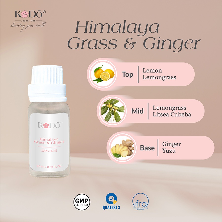 KODO - Himalaya Grass & Ginger - Hương Chanh Sả - Tinh Dầu Nước Hoa Nguyên Chất - 10/50/100ml QUATEST3 tested