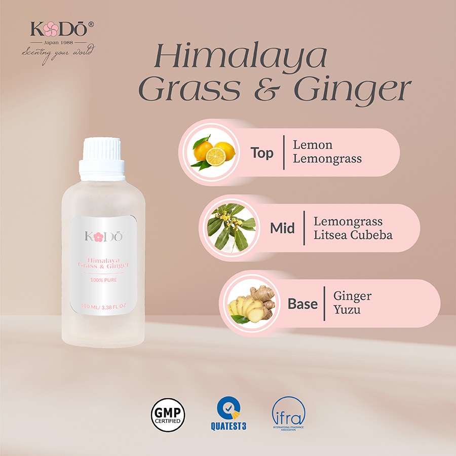 KODO - Himalaya Grass & Ginger - Hương Chanh Sả - Tinh Dầu Nước Hoa Nguyên Chất - 10/50/100ml QUATEST3 tested