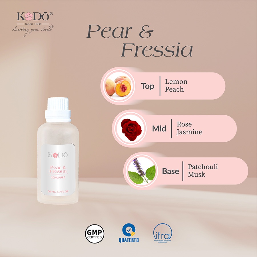 KODO - Pear & Fressia - Hương Hoa Lê - Tinh Dầu Nước Hoa Nguyên Chất - 10ml/50ml/100ml QUATEST3 tested