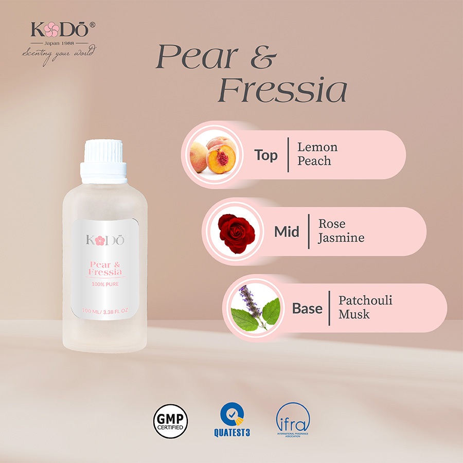 KODO - Pear & Fressia - Hương Hoa Lê - Tinh Dầu Nước Hoa Nguyên Chất - 10ml/50ml/100ml QUATEST3 tested