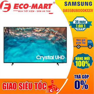 Ua55bu8000 smart tivi samsung 4k 55 inch ua55bu8000kxxv mới 2022