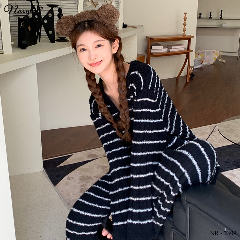 Set Cardigan Chất Len Lông Cừu Ấm Áp Dành Cho Mùa Đông NARYLEE NR-2309