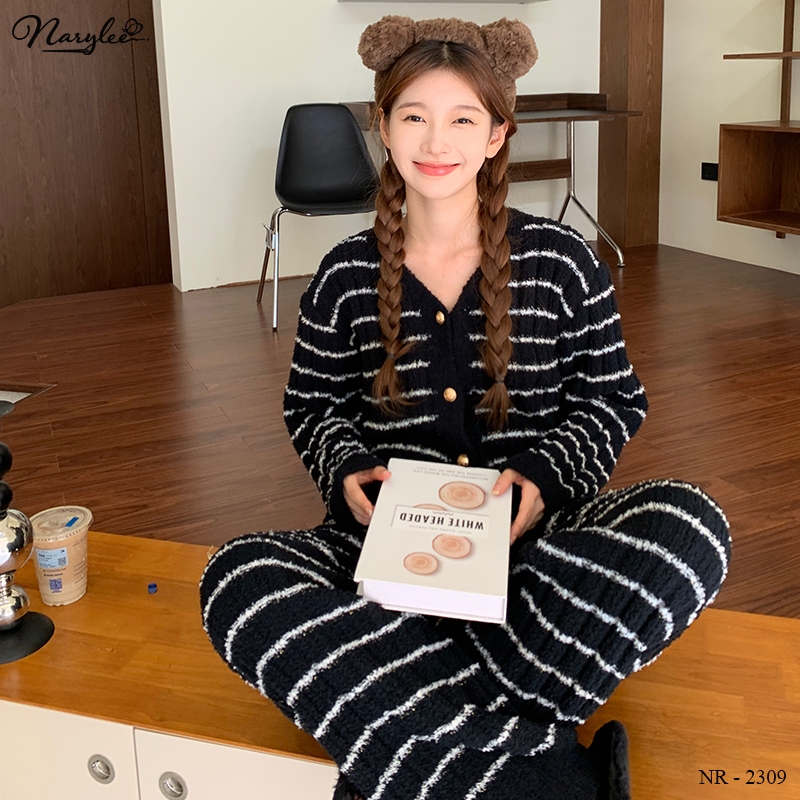 Set Cardigan Chất Len Lông Cừu Ấm Áp Dành Cho Mùa Đông NARYLEE NR-2309