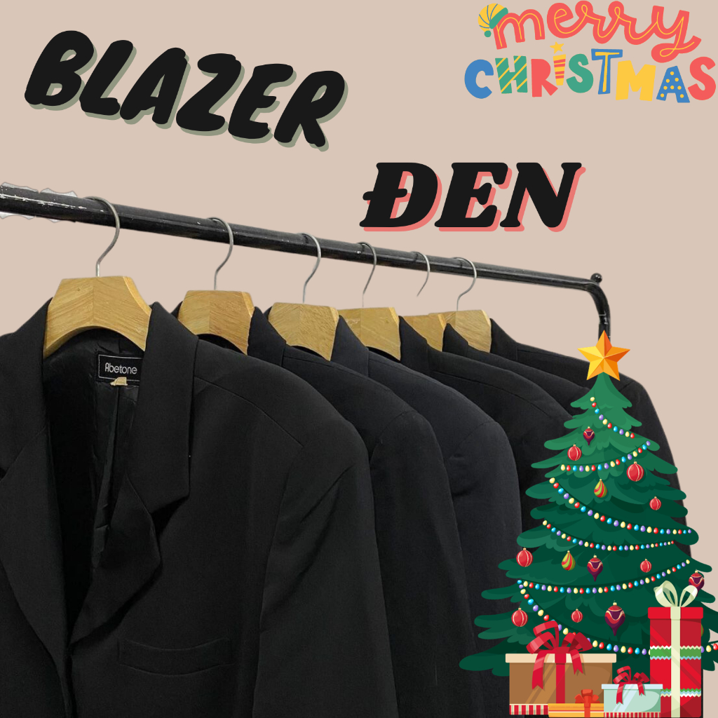 Áo Vest / Blazer Đen style,vintage, công sở Nhật,Hàn - secondhand  COB.vintage