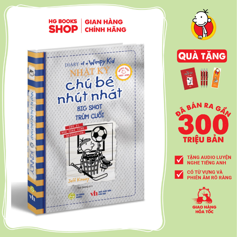 Sách Nhật Ký Chú Bé Nhút Nhát - Diary of a Wimpy Kid Tập 16 - Phiên Bản Song Ngữ. Đã Bán 300 Triệu Bản- Kèm File Nghe