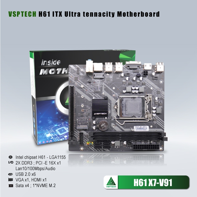 Bo Mạch Chủ | MAINBOARD VSPTECH H61 X7 V91