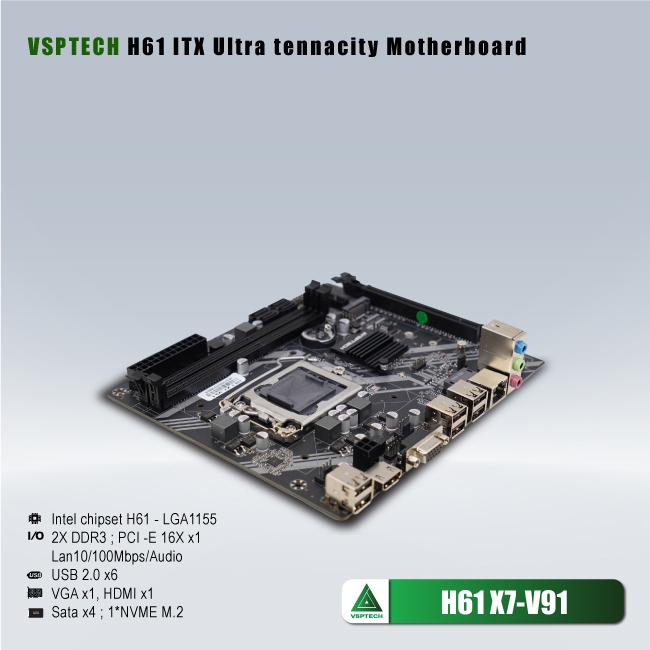 Bo Mạch Chủ | MAINBOARD VSPTECH H61 X7 V91