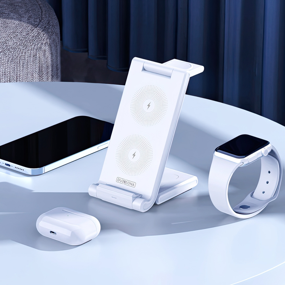 ĐẾ SẠC NHANH KHÔNG DÂY 3 IN 1 DUZZONA W10-A