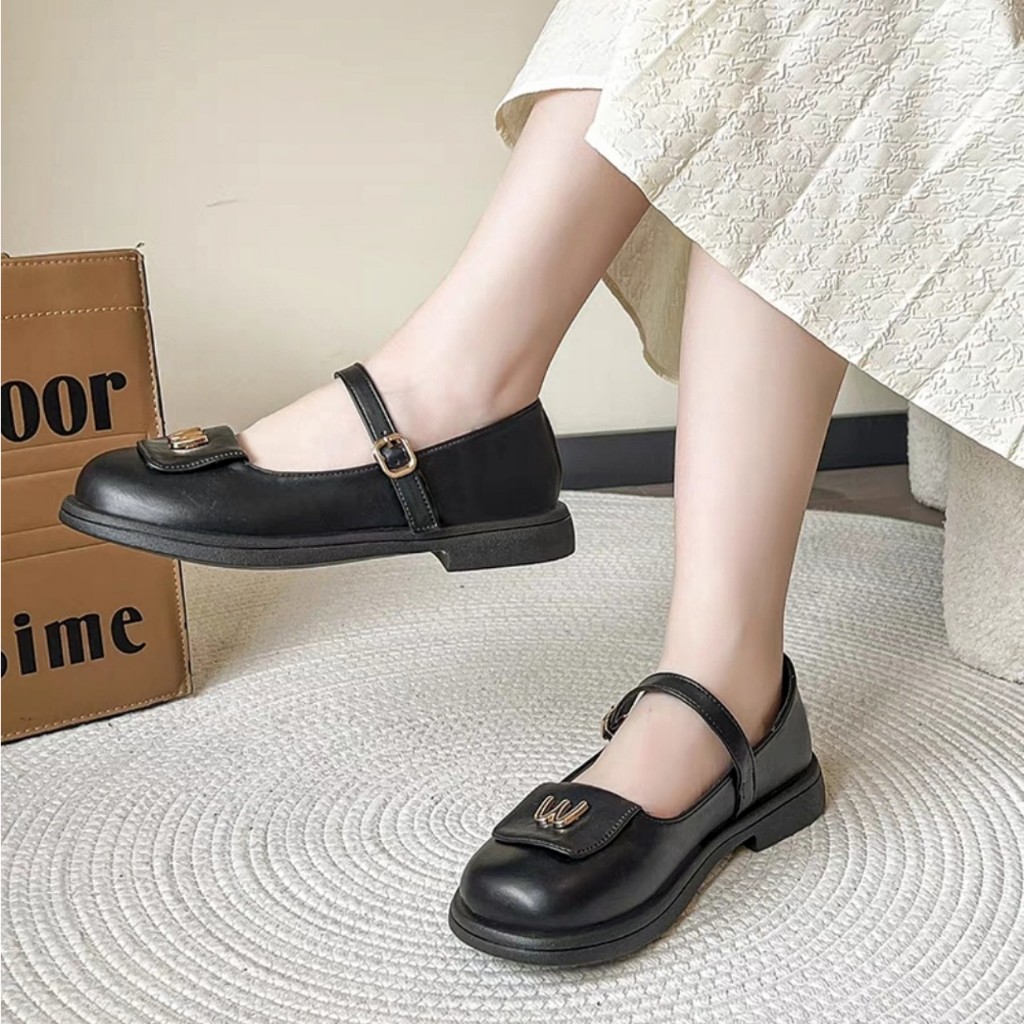 Giày Mary Jane lolita cao cấp da mềm PD-M017 - Giày tiểu thư xinh xắn