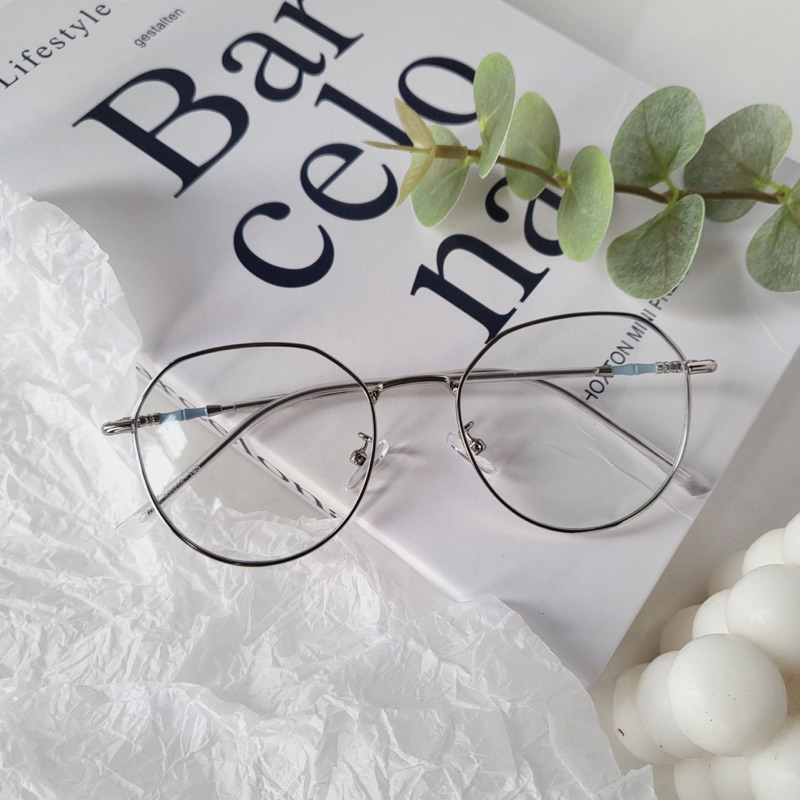 Kính giả cận, Gọng kính cận tròn nữ kim loại mảnh 72675 Jolie eyewear