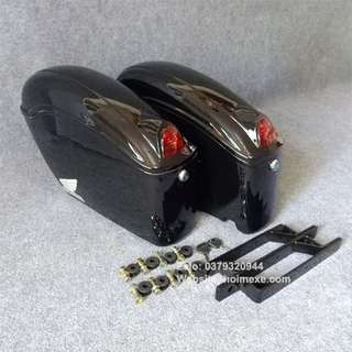 Cặp thùng hông honda rebel 300-500 có đèn đen bóng đẹp.