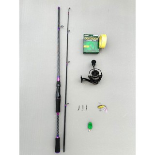 Combo Cần Câu Lure Crocodile Đầu Bu Chống Xoắn Máy AC 2000 Kim Loại