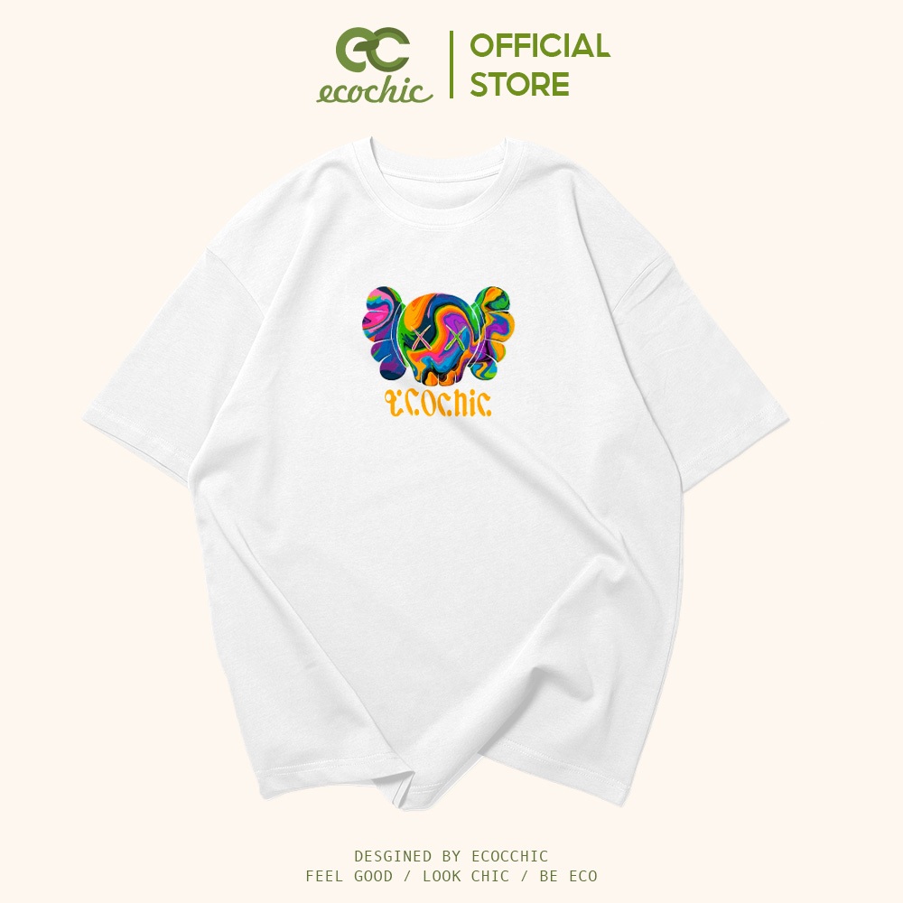 Áo Phông ECOCHIC Local Brand Unisex Nam Nữ Form Rộng Oversize 100% Cotton 260gsm F530