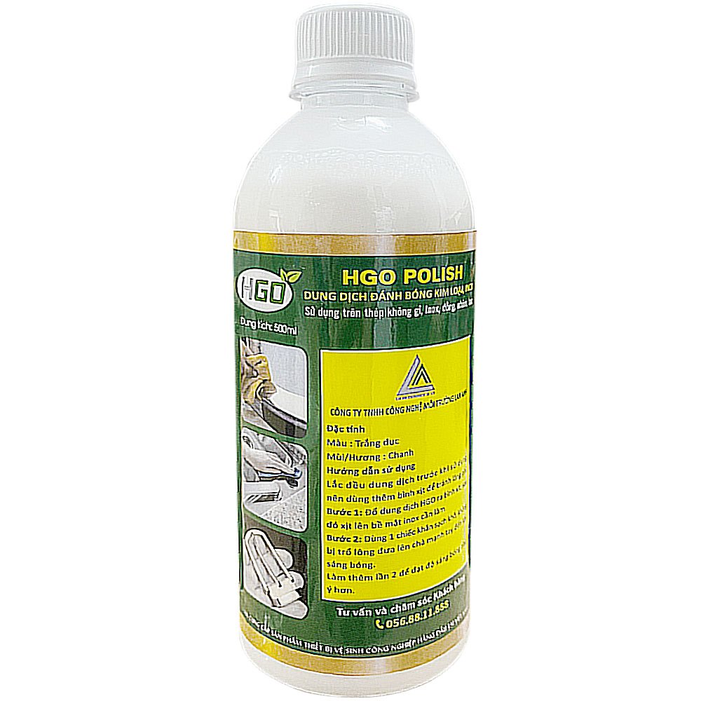 Dung dịch đánh bóng kim loại, inox HGO POLISH hiệu quả an toàn bảo vệ bề mặt 500ml