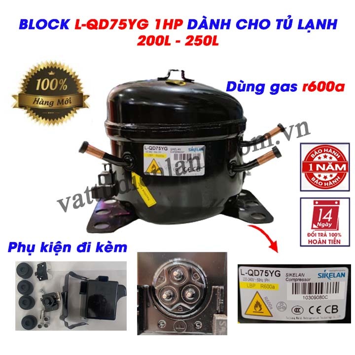 Block tủ lạnh, tủ mát, tủ đông dùng cho tủ LG mới 100% sử dụng gas R600a, dùng cho các loại lốc lạnh dung tích 200l-250l