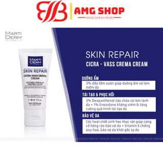 Kem Dưỡng B5 Giúp Tái Tạo & Phục Hồi Làn Da Tổn Thương MartiDerm Skin Repair Cicra Vass Cream 30ml