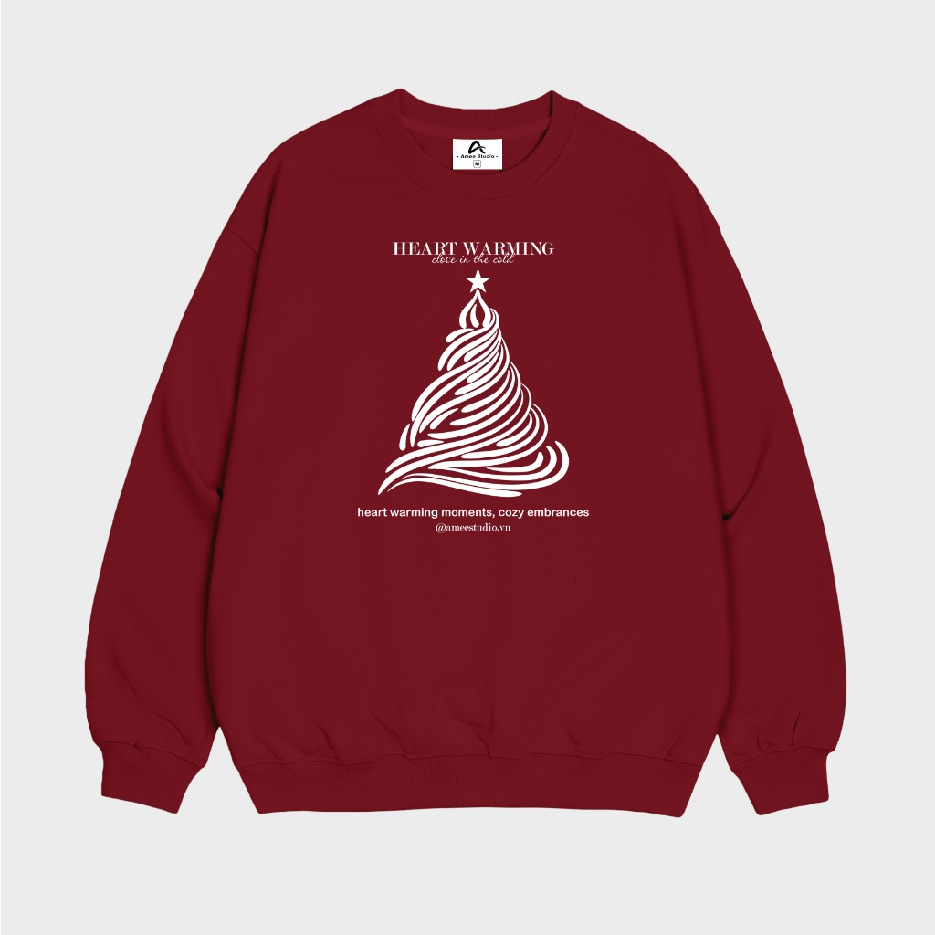 Áo Sweater Amee Studio/ Warming XMas, Áo Nỉ Lót Bông Form Unisex
