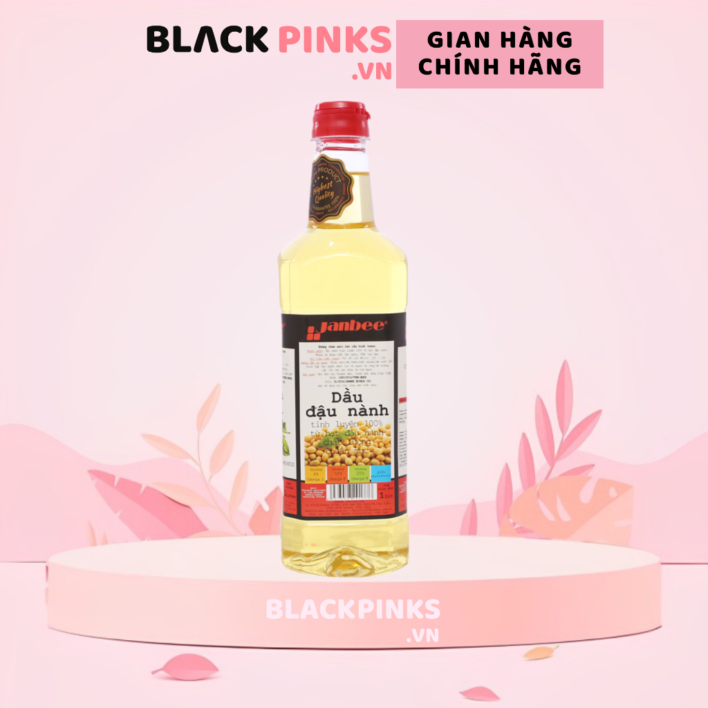 Dầu đậu nành tinh luyện Janbee chai 1 Lít