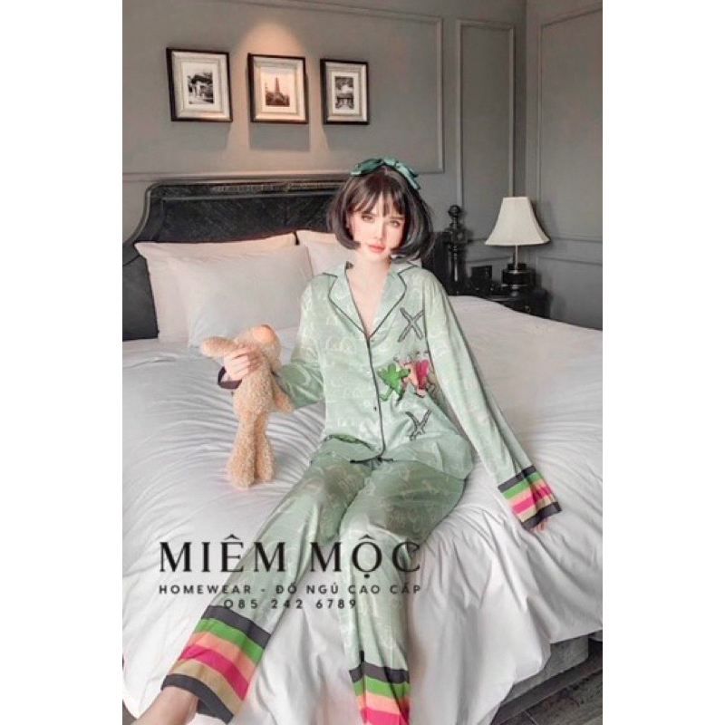 Bộ mặc nhà 3 món lụa cao cấp sale