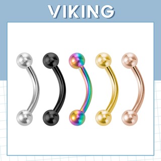 Khuyên Tai Rook Thân Cong Xỏ Cơ Bản Khuyên Mày/ Môi Thép Không Gỉ E45