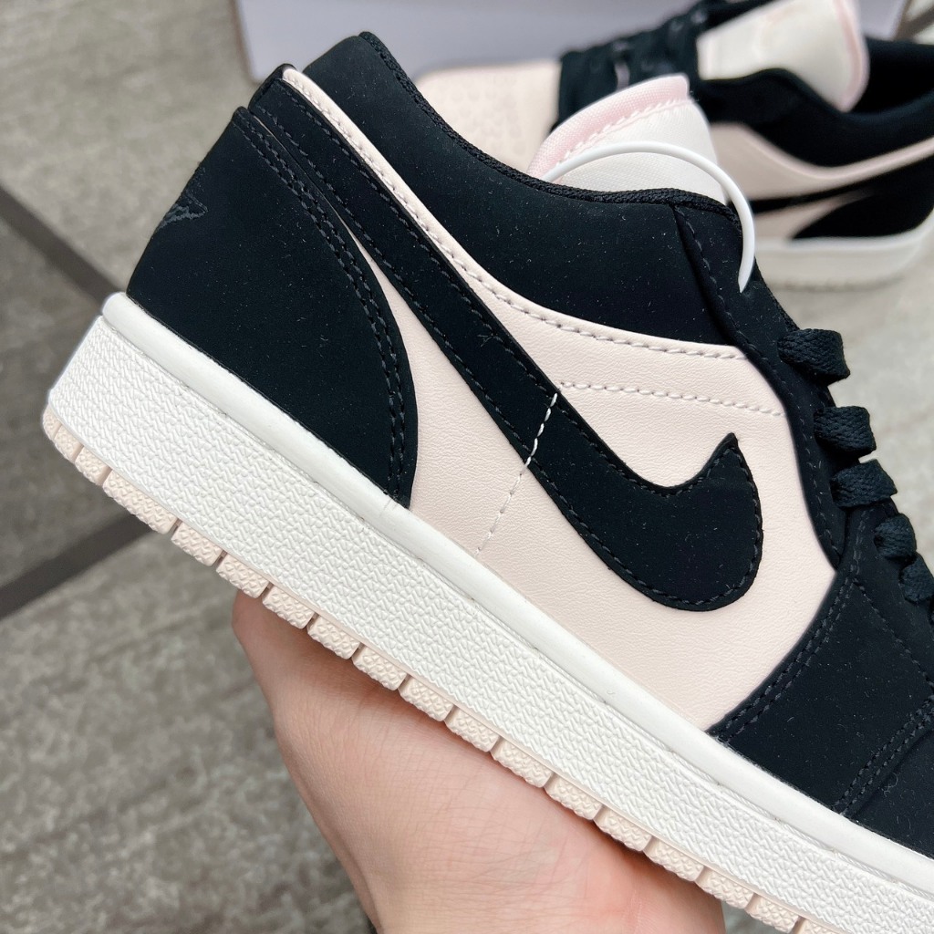 Giày Thể Thao Jordan 1 Hồng Đen Low Thấp Cổ Nữ Hàng Cao Cấp, Giày JD 1 low màu hồng nhạt mới nhất 2022