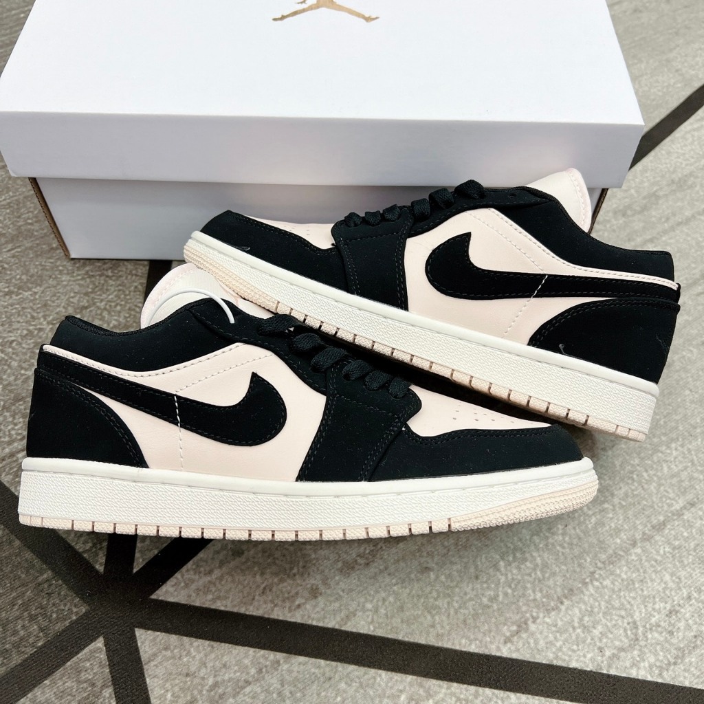Giày Thể Thao Jordan 1 Hồng Đen Low Thấp Cổ Nữ Hàng Cao Cấp, Giày JD 1 low màu hồng nhạt mới nhất 2022