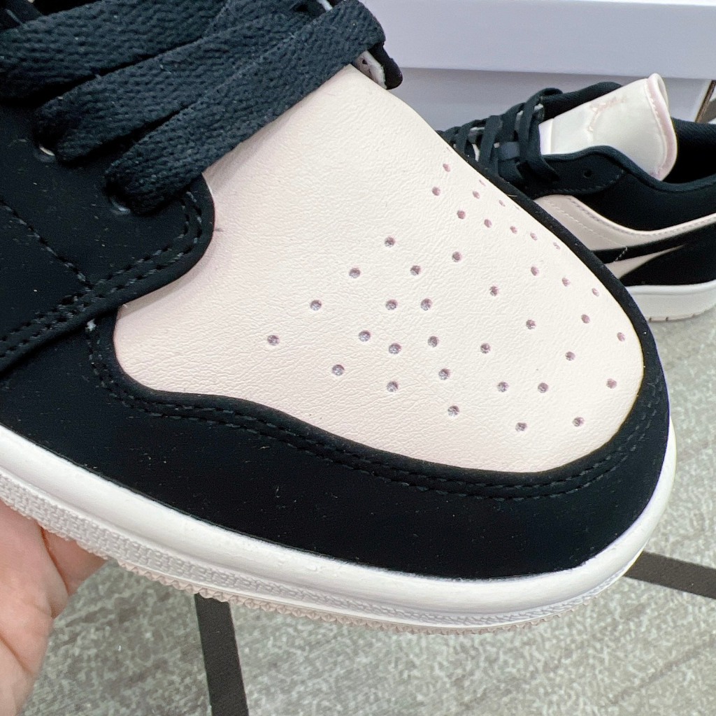 Giày Thể Thao Jordan 1 Hồng Đen Low Thấp Cổ Nữ Hàng Cao Cấp, Giày JD 1 low màu hồng nhạt mới nhất 2022