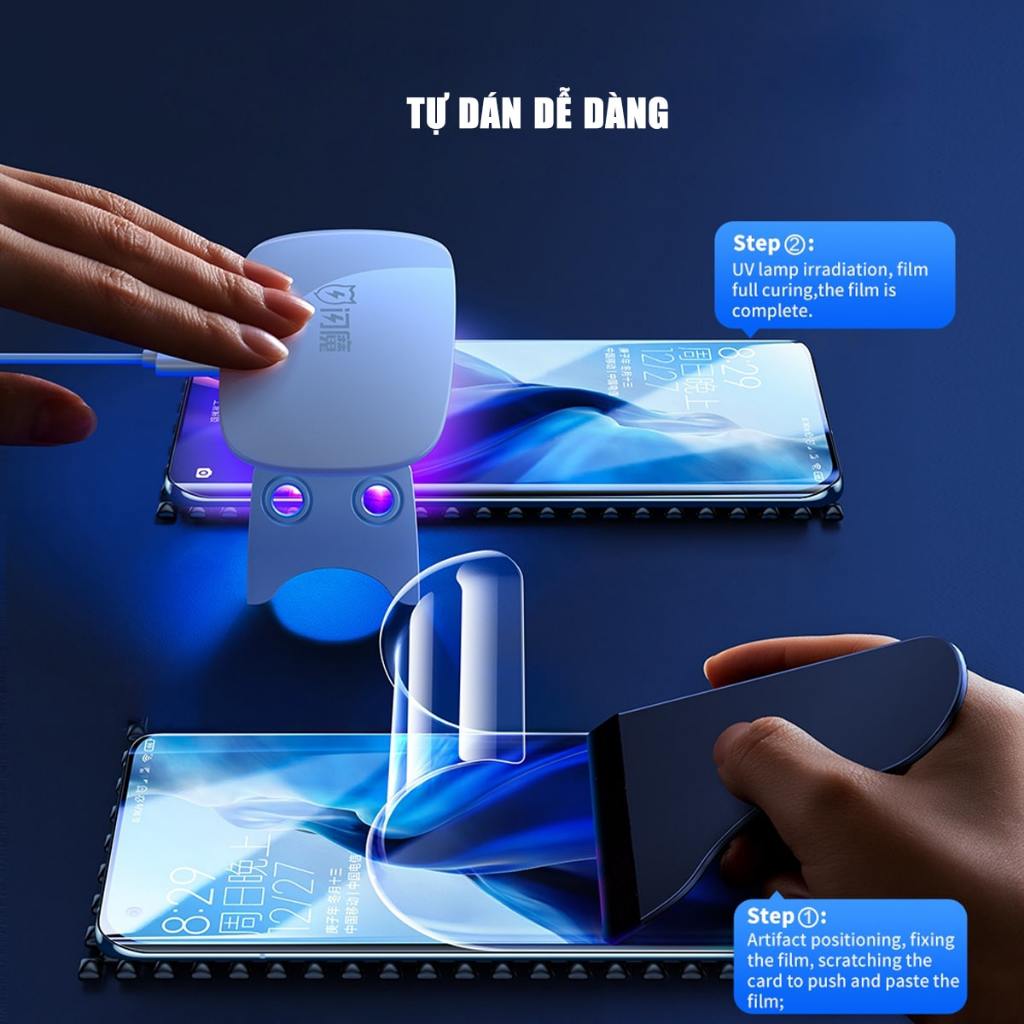 Dán màn hình Xiaomi 12S PPF UV Smart Devil full màn hình dẻo trong suốt - Dán PPF UV Xiaomi Mi 12S