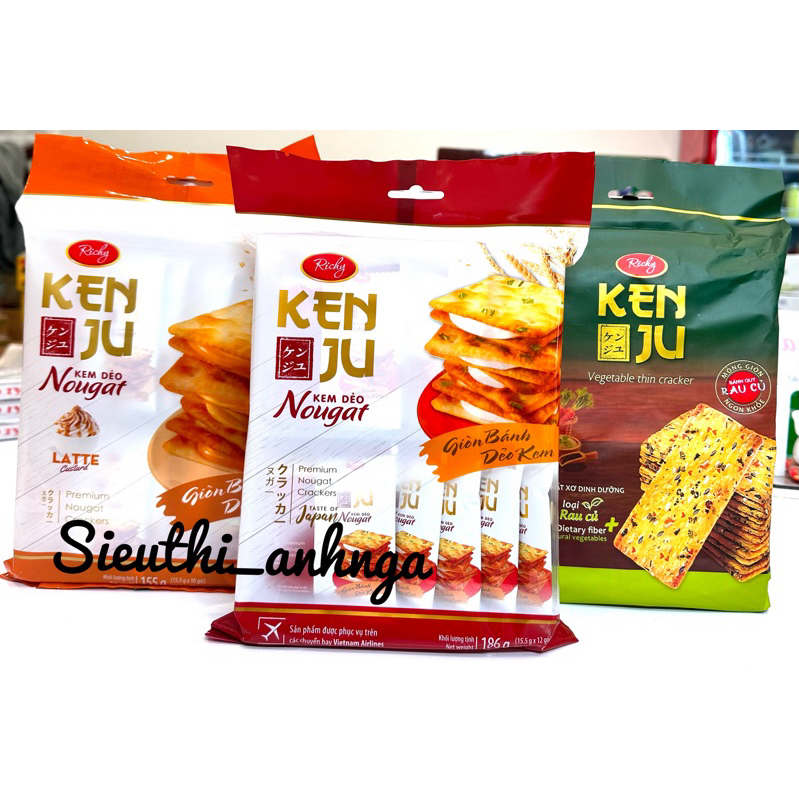Bánh Quy Nougat Kem Sữa Richy Kenju 186g/279g