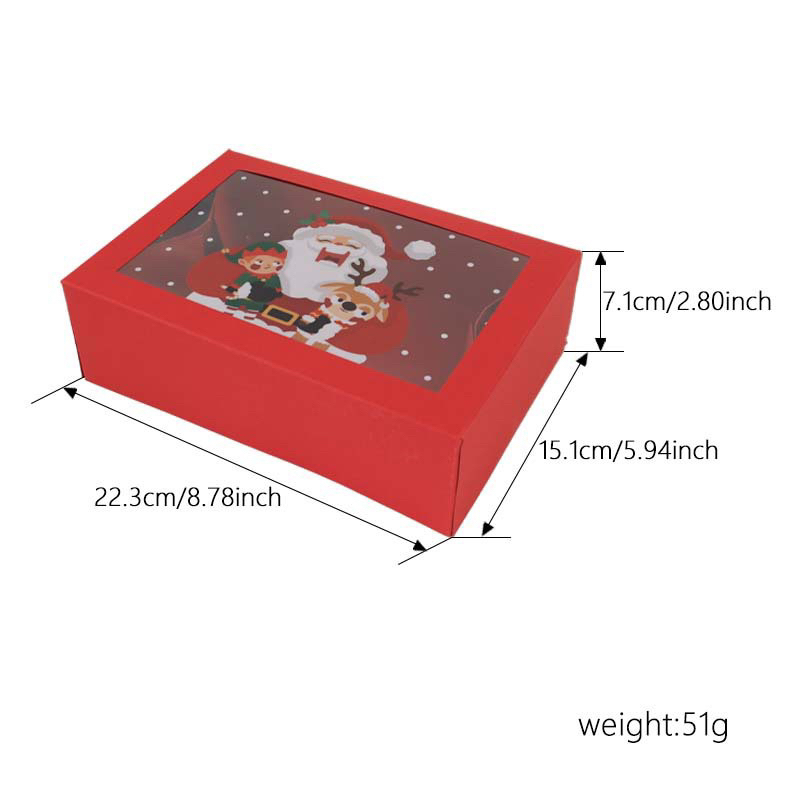 Sỉ 17k Hộp quà Giáng Sinh Noel đựng cupcake, bánh kẹo, mỹ phẩm