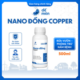Nano Đồng tẩy rửa vườn, rong rêu, nấm khuẩ, phục hồi cây sau thu hoạch Copper 500ml NSX Dế Mèn