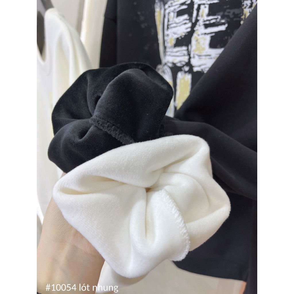 Áo nỉ sweater lót lông hình cún 2 mặt form rộng hàng chuẩn đẹp