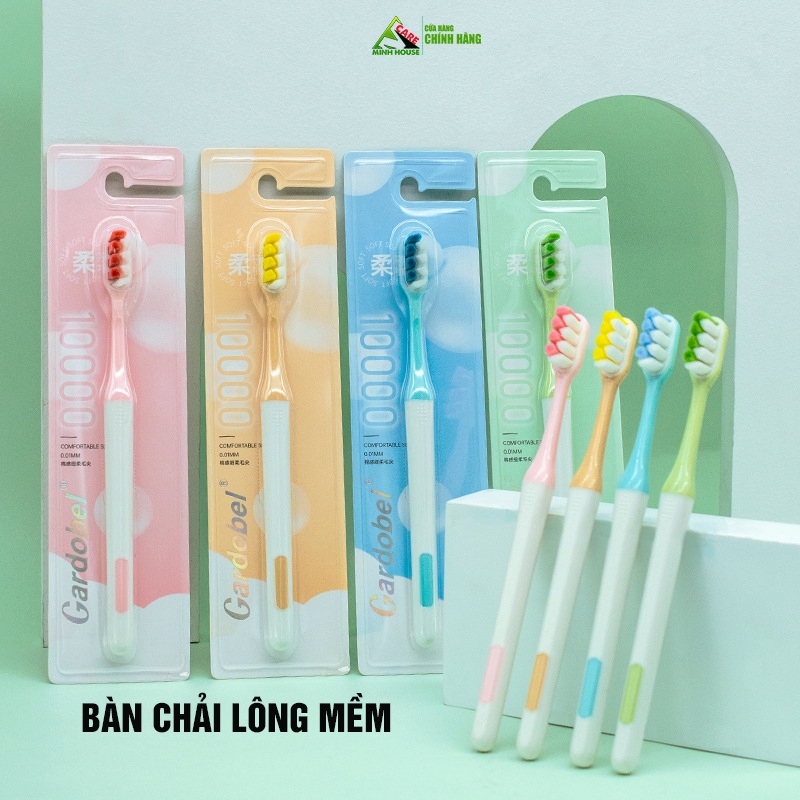 Bàn chải đánh răng lông mềm Gardobel 10000, nhạy cảm Minh House Care