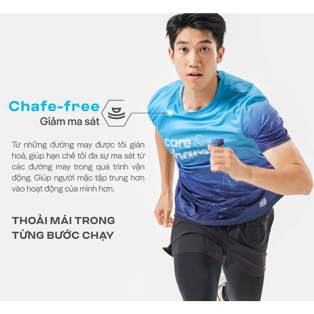 Áo thun nam T-Shirt chạy bộ Care & Share - Thương hiệu Coolmate