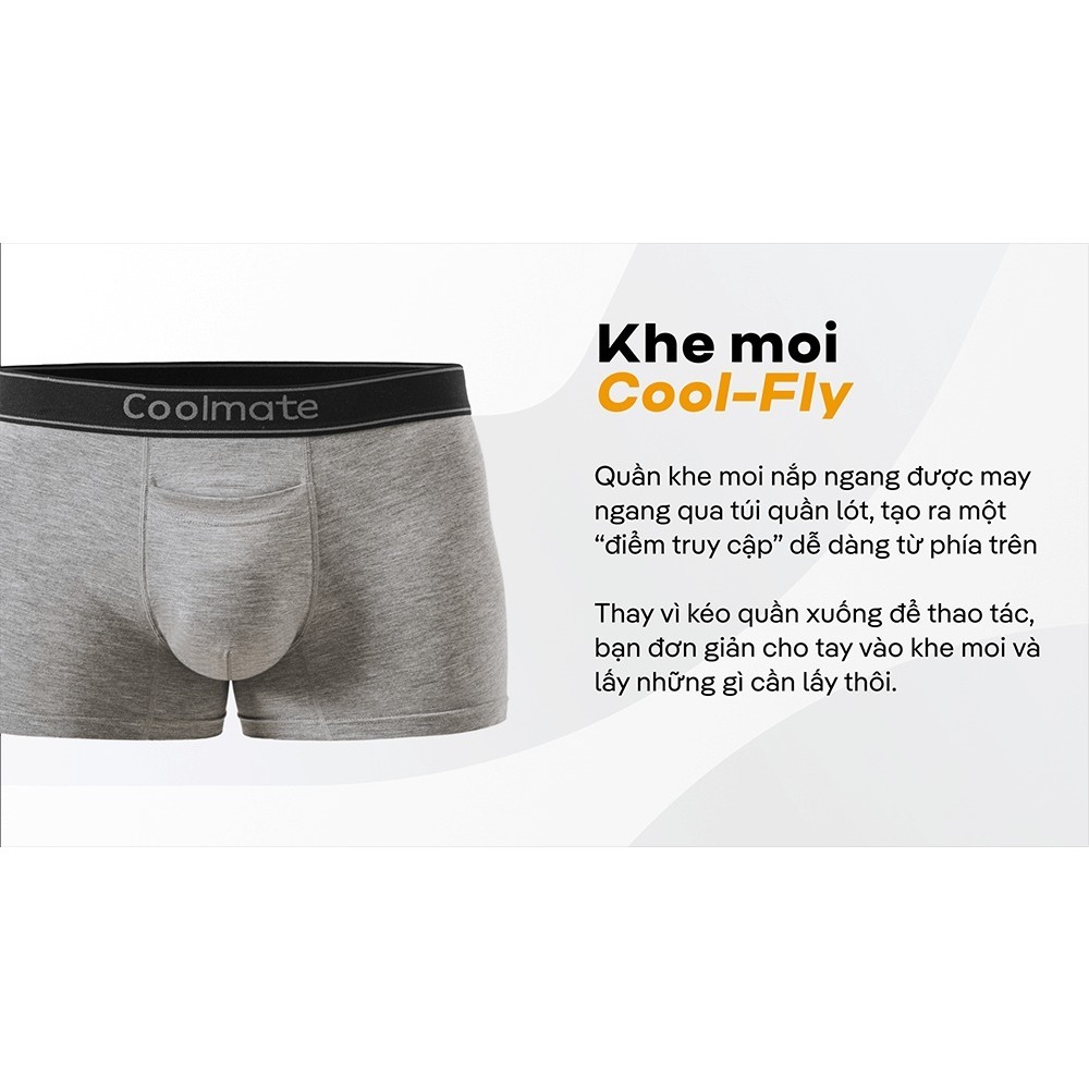 Combo 3 quần lót nam Trunk Cool Fly Modal khe moi không gây hằn mặc thoải mái - Thương hiệu Coolmate
