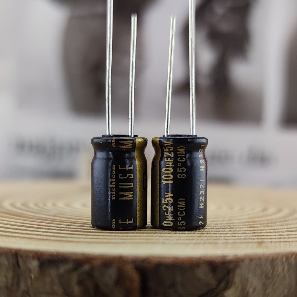 Tụ điện 100uF 25V Nichicon KZ Muse 10*15mm (japan)