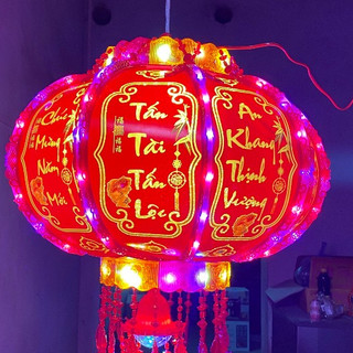 Đèn lồng điện, cầu điện 5D có đèn led xoay 360 độ trang trí nhà, trang trí noel, TẾT 2024