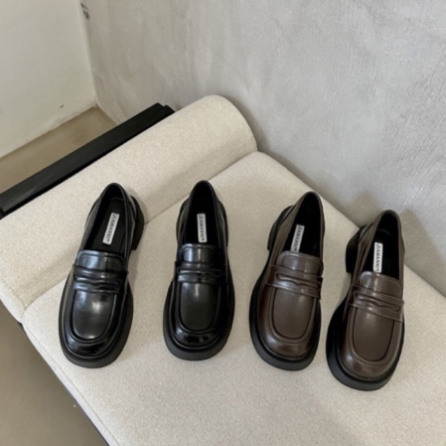 Giày Oxford Moca Nữ Da Mềm Đế 4cm JIAMANNI