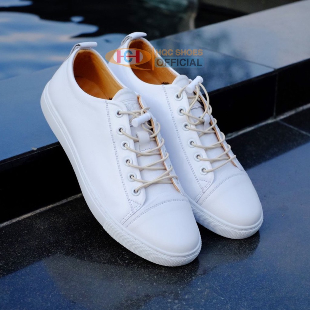 Giày thể thao nam da bò đế cao su đúc khâu chắc chắn bảo hành 1 năm HQ068