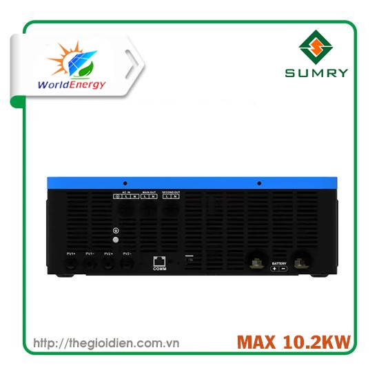 Inverter hybrid Sumry 10.2KW 1pha đa chức năng: hoà lưới, bù lưới, đôc lập