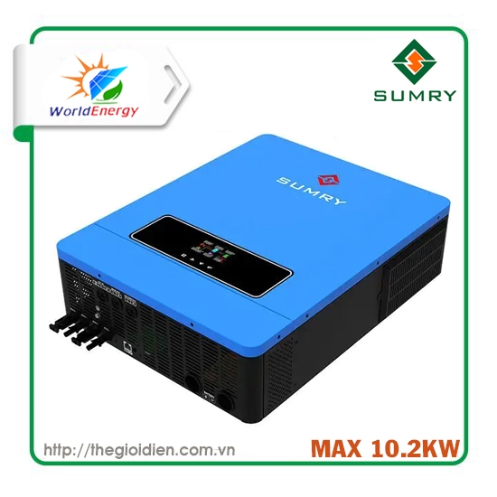 Inverter hybrid Sumry 10.2KW 1pha đa chức năng: hoà lưới, bù lưới, đôc lập