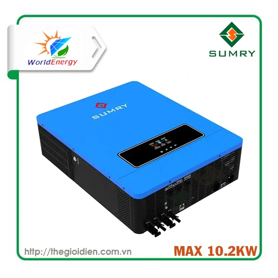 Inverter hybrid Sumry 10.2KW 1pha đa chức năng: hoà lưới, bù lưới, đôc lập