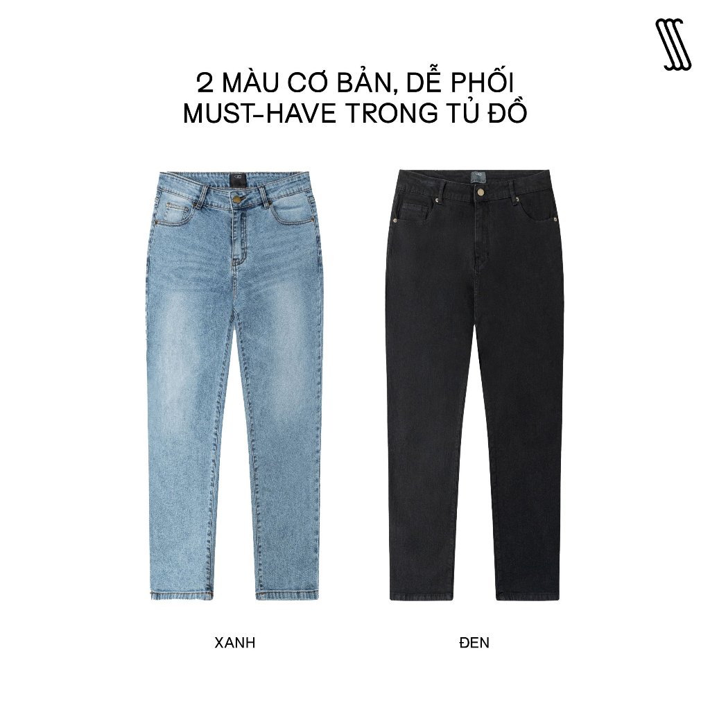 Quần bò ống đứng nam SSSTUTTER jeans ống suông dáng baggy co giãn tốt trẻ trung SMART BAGGY JEANS & FORM JEANS