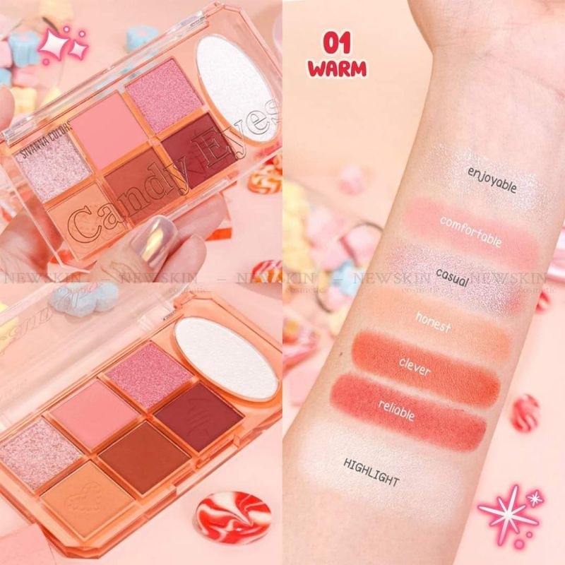 🌈PHẤN MẮT SIVANNA COLORS CANDY EYE 6+1 EYESHADOW PALETTE