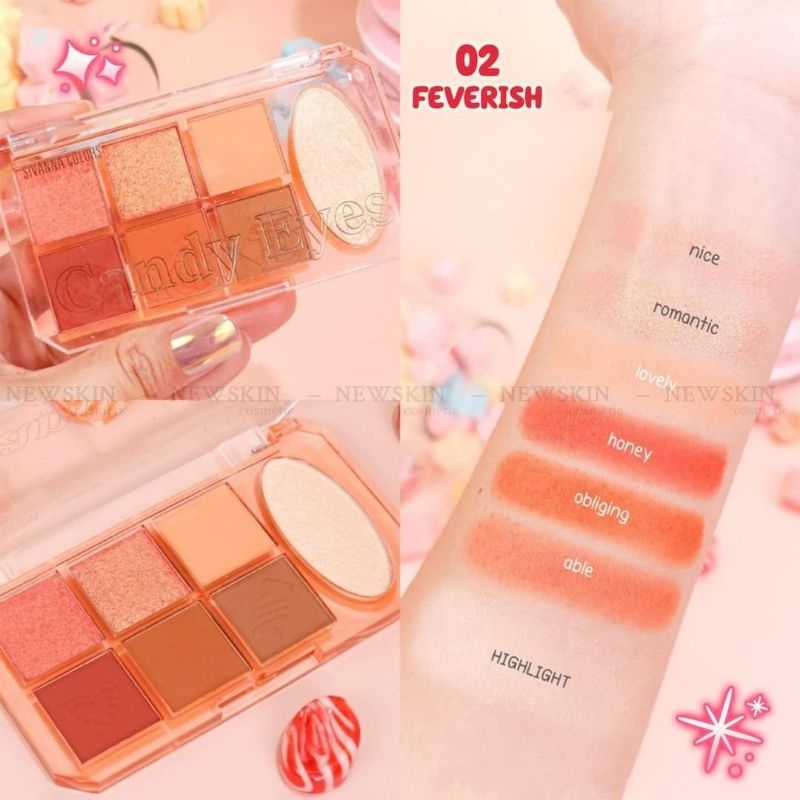 🌈PHẤN MẮT SIVANNA COLORS CANDY EYE 6+1 EYESHADOW PALETTE
